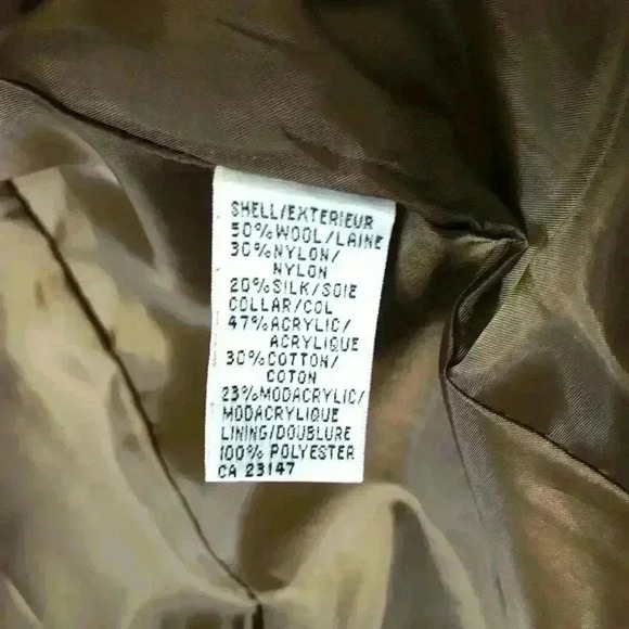 Talbots Women’s Zip Up Detachable Faux Collar Wool / Silk Blend Jacket Size 8 - Picture 5 of 8